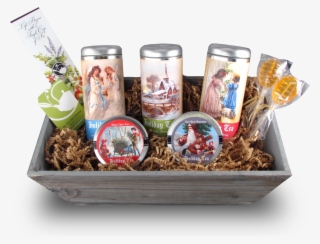 Large Vintage Christmas Tea Gift Basket - Mishloach Manot