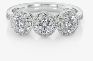 Trilogy Halo Diamond Ring