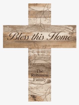 Wooden Cross With Pallet Wood Custom Engraved - Headstone
