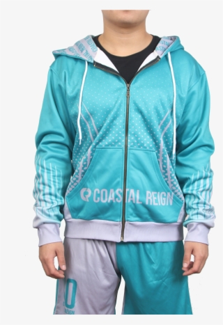 'a Picture Of A Sublimated Zip Hoodie, Ready To Be - Hoodie