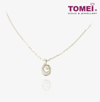Tomei 375 White Gold Diamond "whirl Of Love" Necklace - Tomei Jewellery