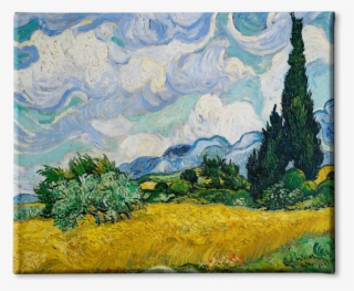 Wheat Field With Cypresses Painting By Van Gogh Canvas - Wheat Field With Cypresses