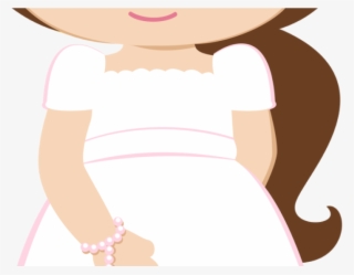 Girls In Pink For Their First Communion Oh My First - Cartoon