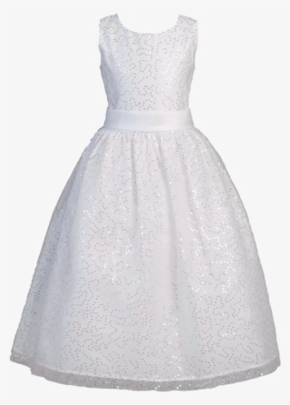 Girls Sequined Tulle First Holy Communion Dress W - Cocktail Dress
