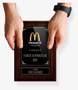 Voice Superstar Plaque Award - Wood