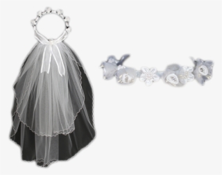 Beautiful White First Communion Veil - Locket