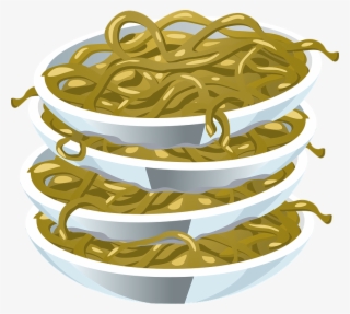 Spaghetti Plates Stacked - Animasi Sisa Makanan