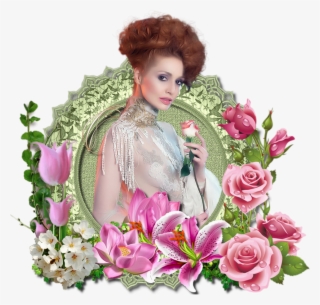 Clustern De Maryse - Transparent Flower Pink Border