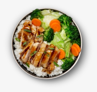 Chicken Veggie Bowl - Teriyaki Chicken Bowl And Avocado
