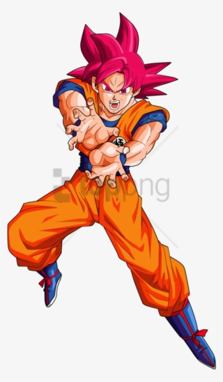 Free Png Goku Ssj Dios Rojo Kamehameha Png Image With - Goku Dbs Ssj God