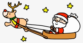 Big Image - Papa Noel Trineo Colorear