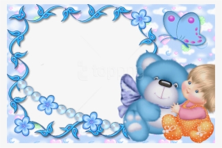 Free Png Best Stock Photos Cute Kids Blue Transparent - Kids Teddy Frame