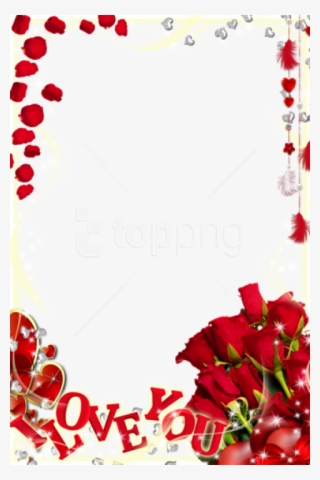 Free Png Cute Transparent Photo Frame With Roses Love - Cute Love Photo Frame