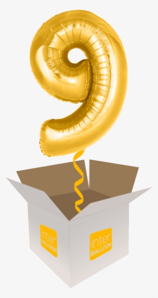 34″ Number 9 Gold Megaloon - 90 Balloons