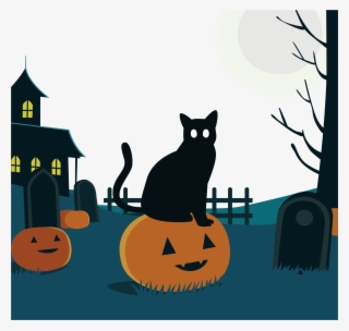 The Black Cat In - Jack-o'-lantern - 3240x3211 PNG Download - PNGkit