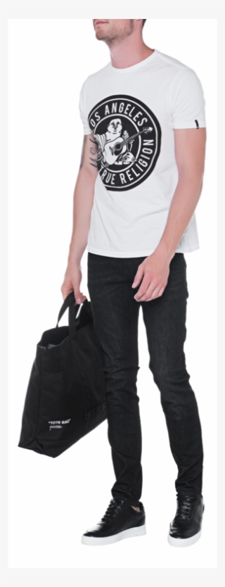 True Religion H Tshirt Big Buddha 1 White - Messenger Bag
