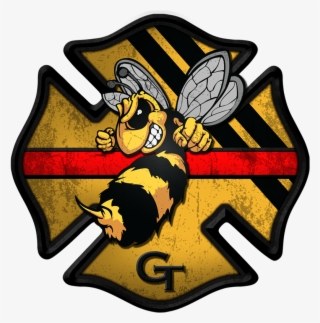 Yellow Jacket Firefighter Decal - Sedgwick County Fire Patch