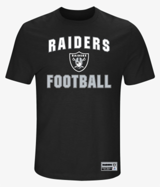 Oakland Raiders Majestic Black Line Of Scrimmage Tee - Teenage Boy Shirt Sayings