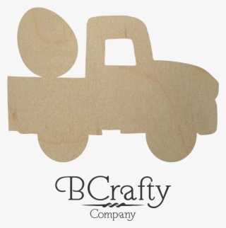 Wooden Pickup W Egg Cutout - St Patrick's Wood Cut Outs