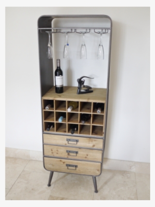 More Views - Industrial Style Drinks Cabinet