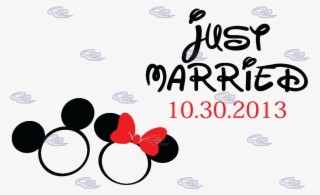 Just Married Mickey Minnie Mouse Wedding Engagement - Mickey Minnie Just Married