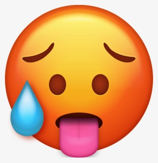 Download Hot Emoji - Iphone Red Face Emoji