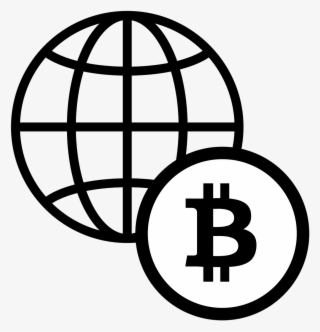 Bitcoin Icon Black - Transparent Globe Vector Png