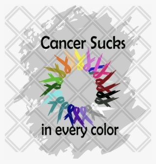 Cancer Sucks In Every Color Frame Htv Transfer, Sublimation - Graphic Design