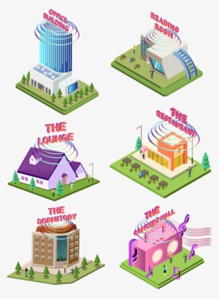 Original 2 5d Stereo Building Png And Vector Image