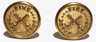 Gold 2 Crossed Bugle - Quartz Clock