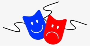 Mask Clipart Comedy Drama - Theatre Mask Clipart