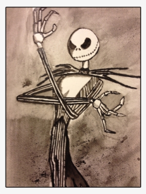 Spooner's Candy Image, Jack Skellington Watercolor - Watercolor Painting