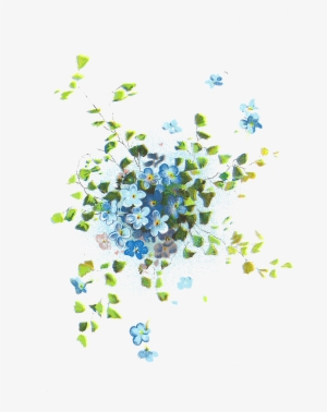 Floral Clipart Small Flower - Blue Flower Clip Art Free