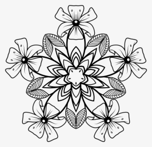 Black And White Floral Design Icons Png - Clip Art