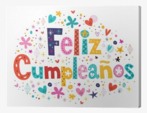 Happy Birthday In Spanish Text Canvas Print • Pixers® - Dior Silver Flower Ring