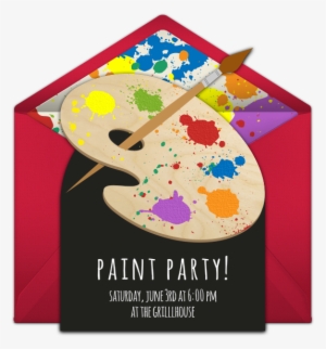 A Great Free Birthday Party Invitation Featuring A - Blank Sip And Paint Invitations