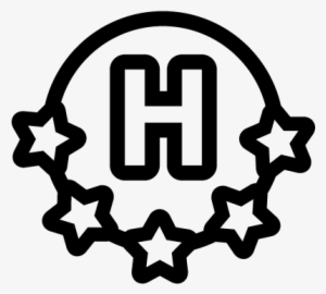 Letter H Hotel Outline With Five Stars Vector - Estrellas De Hotel Png