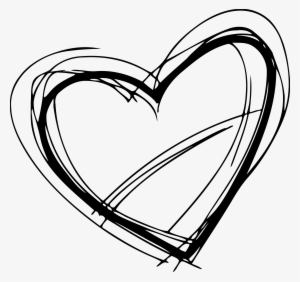 Sketched Heart Clipart Freeuse Stock - Heart Sketch Png