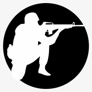 Circle Soldier Aiming Clip Art