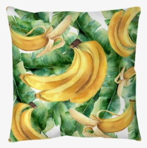 Watercolor Banana Tropical Pattern - Watercolor Painting