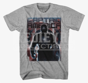 Captain America Winter Soldier Silhouette T-shirt - John Wayne T Shirts