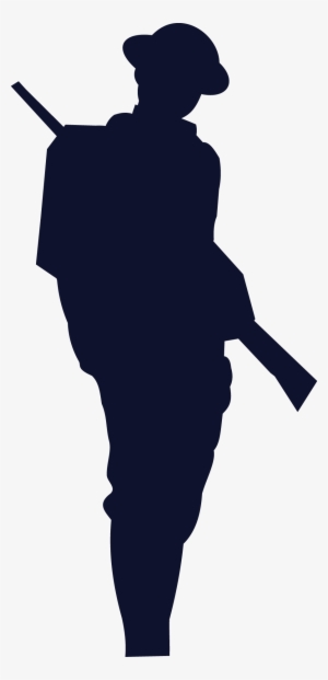 History Clipart Ww1 - World War One Soldier Silhouette