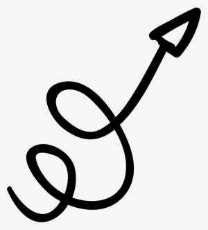 Swirly Scribbled Arrow Svg - Spiral Arrow Clipart