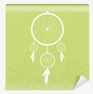 Dreamcatcher On Green Background Wall Mural • Pixers® - Circle