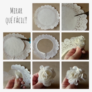 Lace Paper Flower - Diy Lace Flowers