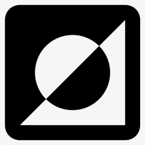 Invert Selection Icon It Is A Square With A Circle - Design