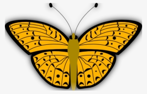 Yellow Butterfly Clipart - Flying Butterfly Clipart Yellow
