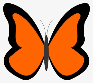 Bug Clipart Orange Butterfly - Orange Color Clip Arts