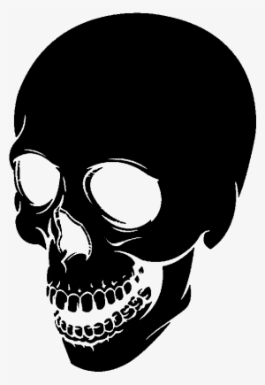 Skull Angled Emblem Bo - Black And White Skull Png