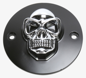 Drag Specialties Black Skull Points Cover 70-17 Harley - Cache Allumage Pour Sportster
